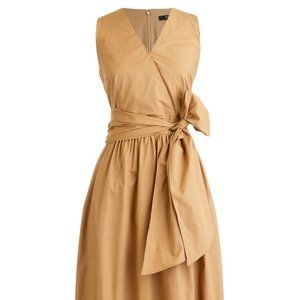 NEW J. Crew Faux Wrap Cotton Poplin Dress 6,2